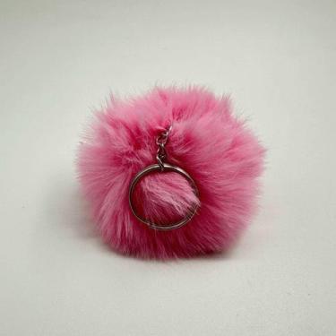 Imagem de Chaveiro Pompom Pelúcia Rosa Chiclete 70 mm (3 Un) - Redelease