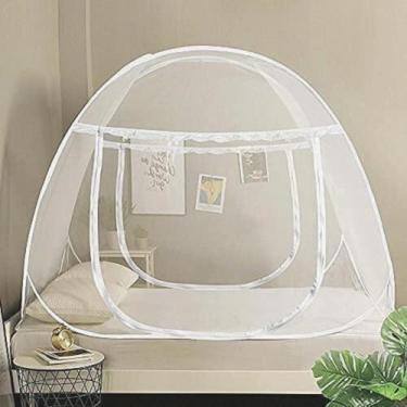 Imagem de Mosquiteiro Tenda Branco Cama Casal Dobrável Pratico E Portátil - LIFE