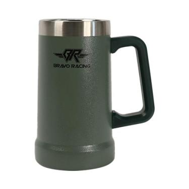 Imagem de Caneca Térmica Bravo Racing 710ml em Aço Inox, Verde Militar