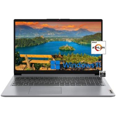 Imagem de Lenovo Notebook IdeaPad 1 2023 de 15,6 polegadas, processador AMD Dual-core Athlon 3050U (até 3,10 GHz), 12 GB de RAM, SSD de 640 GB (NVMe de 512 GB + eMMC), Wi-Fi 6, bateria de mais de 10 horas, Win