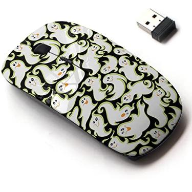 Imagem de Mouse sem fio de 2,4 G com design de padrão fofo para todos os laptops e desktops com nano receptor - Fantasmas Patetas