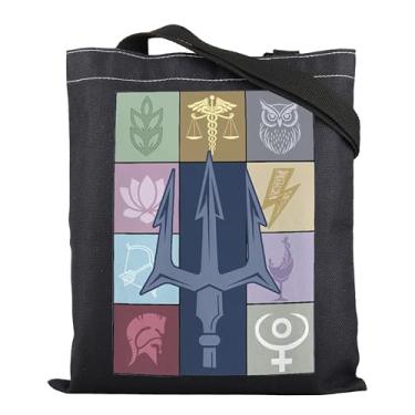Imagem de ENSIANTH Presente inspirado no acampamento Half Blood Presente para fãs de filmes PJO Mitologia Grega Sacola de Compras Percy Book Lover Gift, Bolsa Pjo Owl B, One Size