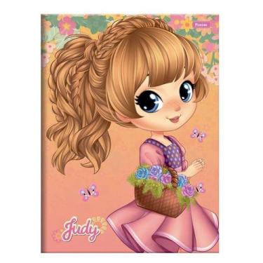 Imagem de Caderno Costurado Foroni 1/4 Capa Dura Judy 80 Folhas - Embalagem com 
