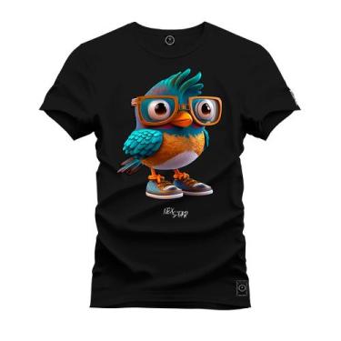 Imagem de Camiseta Malha Premium Estampada Unissex Passaro Nerd - Nexstar, M, Pr