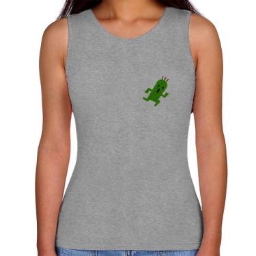 Imagem de Regata Feminina Cactuar - Foca na Moda, Cinza, M
