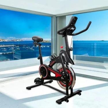 Imagem de Bicicleta Ergométrica Para Spinning Preto E Vermelho - MOPOWER, Preto