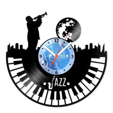 Imagem de Relógio De Parede Disco Vinil Música - Luar Jazz - VMU-044 - Modernart