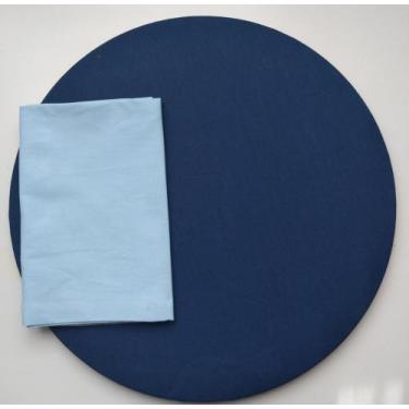 Imagem de Conjunto Capa de Sousplat + Guardanapo de Tricoline 100% Algodão 4 Un.