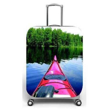 Imagem de Capa para mala de viagem G, medidas max C48x A75 x P29cm Estampa Canoa