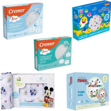 Imagem de Kit 25 Fraldas De Pano Estampadas Grande De Bebe 70x70cm - Dugu, Mascu