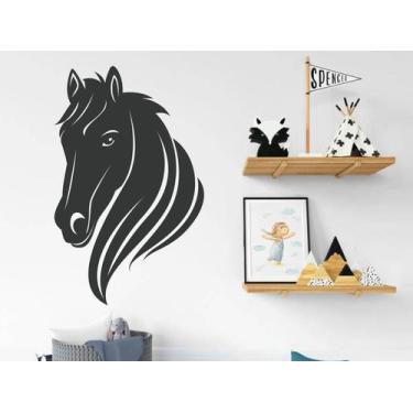 Imagem de adesivo de parede cavalo decoração quarto sala - Adesivos Kigrude