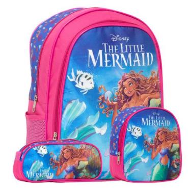 Imagem de Mochila Infantil Grande Feminina Pequena Sereia Filme Estojo - TOYS 2U