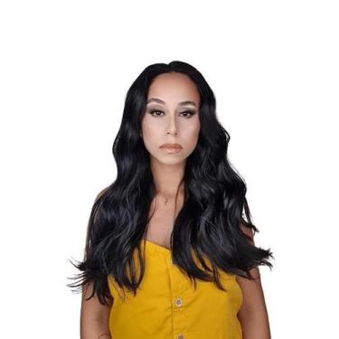 Imagem de Peruca wig ondulada média com repartição em tela 55cm - Lace Front BH,