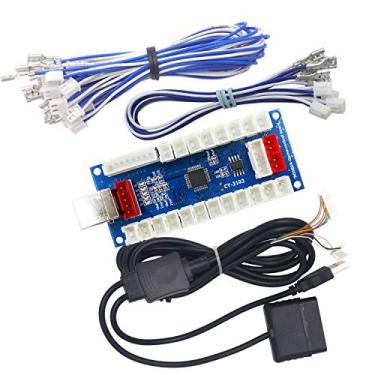 Imagem de SJ@JX Arcade Controller Zero Delay Encoder PCB Board Arcade DIY Kit Joystick Button 5V Power for PC Raspberry Pi Android PS2 PS3