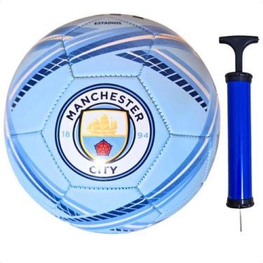 Imagem de Bola futebol oficial manchester city celeste azul branco - Sportcom