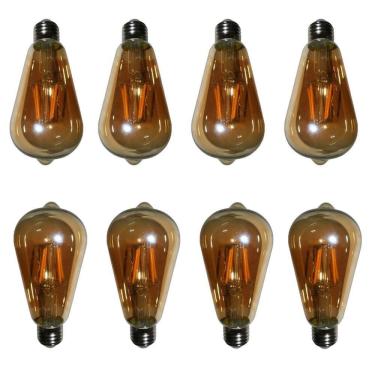 Imagem de Lampada Led Multi Filamento Kit 8 Unidades 30w Decoraçao Vintage Retro Iluminaçao Casa Jardim