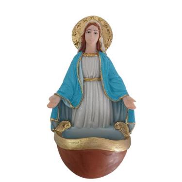 Imagem de Imagem de Nossa Senhora das Graças porta água benta de parede com alça