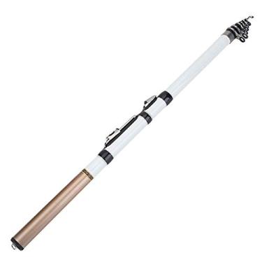 Imagem de Vara de Pesca, Vara de Pesca Telescópica, Vara de Pesca Giratória Portátil, Fibra de Carbono, Telescópica, Leve, Durável, Portátil, Fácil de Usar, Fácil de Transportar,