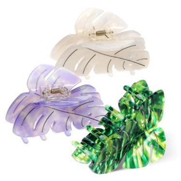 Imagem de FRCOLOR 3 Peças De Acessórios De Cabelo Em Forma De Folha Para Mulheres De Cabelo Leves E Fáceis De Usar