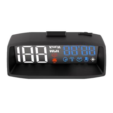 Imagem de Daconovo Velocímetro do carro display digital velocidade do carro consumo de óleo medidor de temperatura da água carro headup display multifuncional carro headup projetor