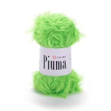 Imagem de YarnArt Piuma Fio de tricô de poliéster macio para cílios – adequado para agulhas de crochê e tricô, ideal para projetos amigurumi, pelúcia e decorativos, textura durável e brilhante (4417)