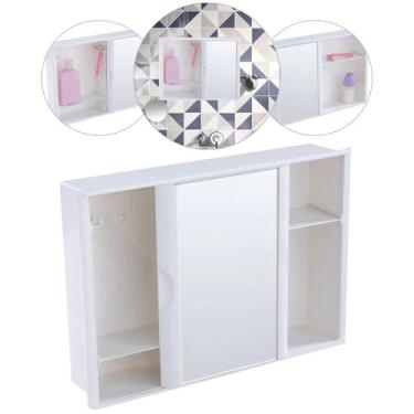 Imagem de Armário Para Banheiro Com Espelho Porta De Correr Plástico  - ASTRA