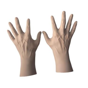 Imagem de Colaxi 2x Manequim de Mão Masculino Modelo de Mão para Anéis de Colar Transmissão Ao Vivo