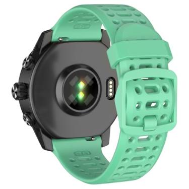 Imagem de MYSNBKN Pulseira de relógio compatível com Coros Pace 2, pulseira esportiva de silicone de liberação rápida de 20 mm, respirável, feminina e masculina, para COROS APEX 2/APEX de 42 mm
