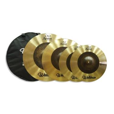 Imagem de Kit de Pratos de Bateria Avanos AVA-141620/B  Waldman