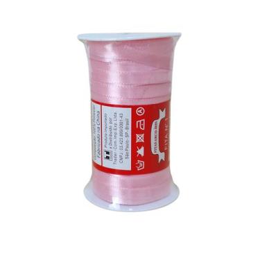 Imagem de Fita de Cetim Trader 07mm N1 com 100 Metros, COR 004 ROSA BEBE, 100 ME