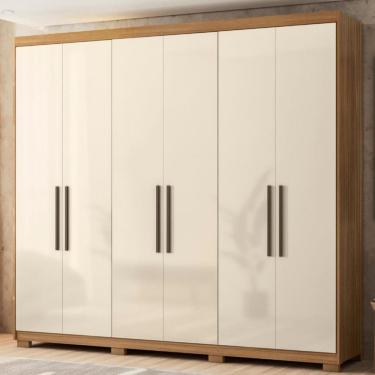 Imagem de Guarda Roupa Casal com Pés 6 Portas 100 MDF Venice Demobile