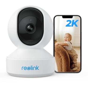 Imagem de Câmera de segurança sem fio, câmera WiFi interna plug-in REOLINK E1 3MP HD para segurança doméstica/monitor de bebê/animais de estimação, armazenamento em nuvem gratuito criptografado, inclinação panorâmica, visão noturna, funciona com Alexa/Google Assistant