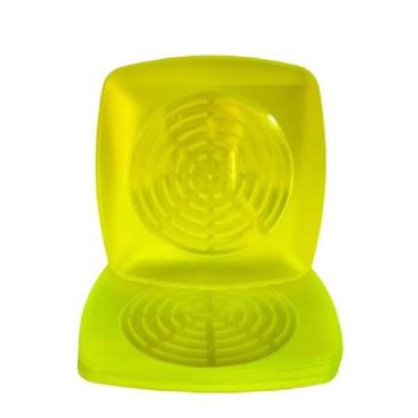 Imagem de Prato Acrílico Quadrado Resistente 15cm Verde Neon - 10 unid - PB Fest