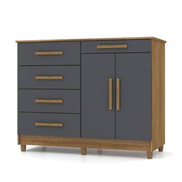 Imagem de Cômoda Sapateira Sirius 2 Portas 5 Gavetas Vr Cor:nature Alasca