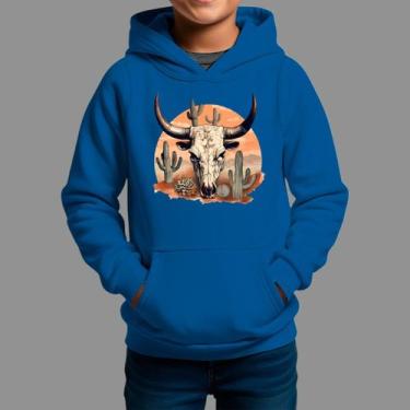 Imagem de Moletom Canguru Infantil Basico Casual Tecido Macio Cabeça Boi - RodLi