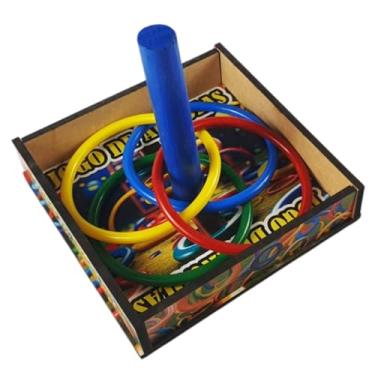 Imagem de Jogo De Argolas Brinquedo Infantil Festa Junina Com Suporte