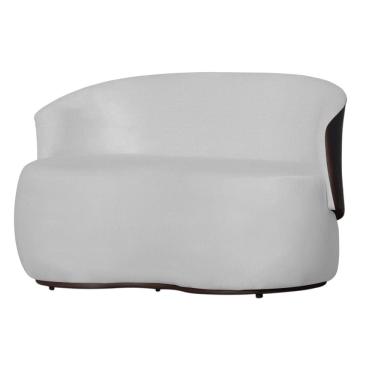 Imagem de Poltrona Namoradeira Sofá Orgânico 2 Lugares Beatriz Suede Composê Com Marrom