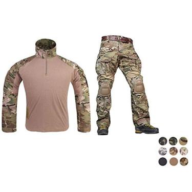 Imagem de Elite Tribe Airsoft Military BDU Tactical Suit Combat Gen3 Uniform Shirt Pants, Multicam Black, Small