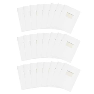 Imagem de PATIKIL Pacote com 24 pastas de plástico tipo L, pastas transparentes tamanho carta para documentos, capas de papel, pasta de projeto com bolso para escritório em casa, branco leitoso