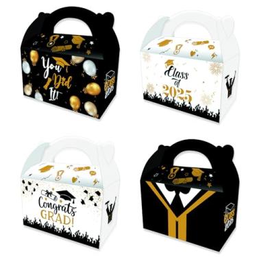 Imagem de Lyosehy 16 peças caixas de lembrancinhas de parabéns, classe de 2025, caixas de guloseimas 2025 You Did It, sacos de guloseimas para festa de formatura 2025, embalagem de biscoitos doces, suprimentos
