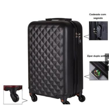 Imagem de Mala de Bordo 10kg com 4 rodas 360º com cadeado mala pequena mala de a
