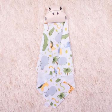 Imagem de Naninha De Bichinhos Para Bebe Hipopótamo - Miguel Baby, Bege