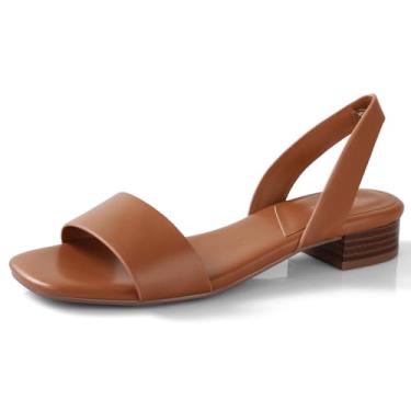 Imagem de Ankis Sandália Feminina De Salto Baixo, Quadrada, Aberta, Marrom, Preta, Branca, De Couro, Rasteira, Confortável, Slip-On, Sapato Casual Para Praia, Festa, Casamento, 2025