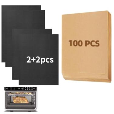Imagem de Forros de forno Air Fryer para Ninja DT201, 100 peças + 4 unidades