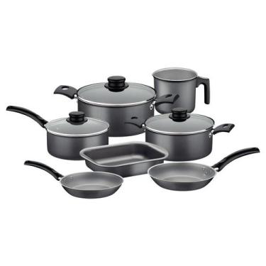 Imagem de Jogo de Panelas 7 Pçs Antiaderente Turim Chumbo Tramontina