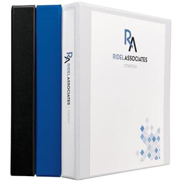 Imagem de Avery Fichário durável com 1 anel inclinado, sortido, azul, laranja, rosa, 1 pacote (17018)