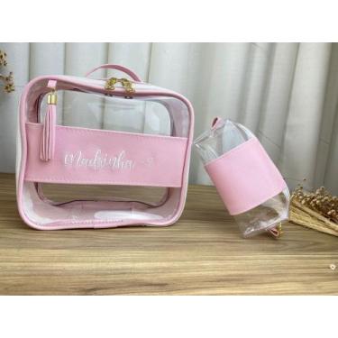 Imagem de Kit necessaire organizador de maquiagem para madrinha de casamento - A
