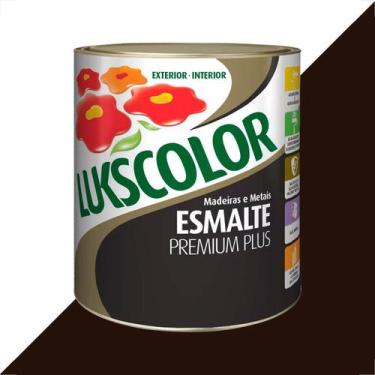 Imagem de Tinta esmalte lukscolor alto brilho 900ml marrom claro