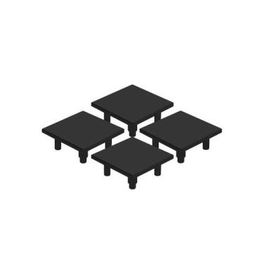 Imagem de Tampa Na Cor Preto Fosco Para Acabamento Do Perfil Link Rometal, 11541