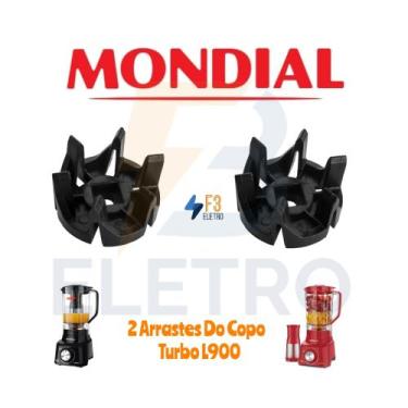Imagem de Kit 2 Arrastes do Copo para Liquidificador Mondial L900 Turbo